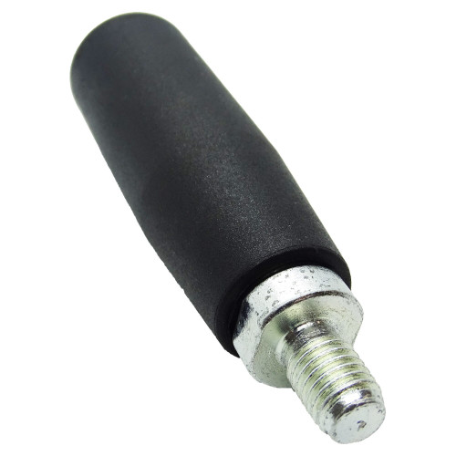 M12 x 15mm  x 97mm Rotating Nylon & BZP Cylindrical Threaded Handle - Male | Vital Parts