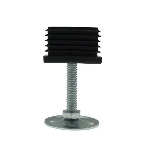 M10 x 50mm Metal Adjustable Foot - 40mm Bolt Down Base | 650kg Load