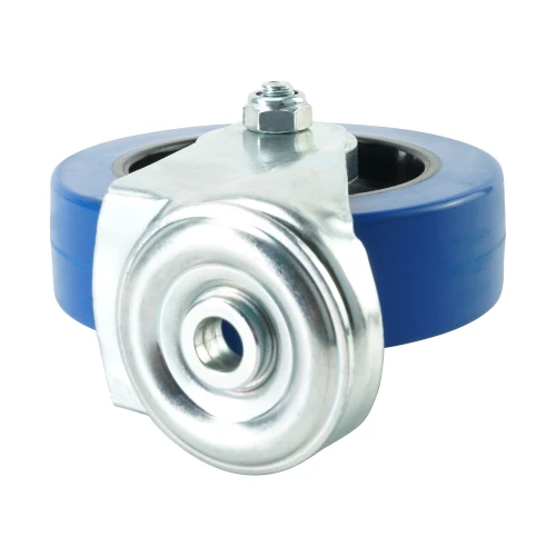 160mm Blue Elastic Bolt Hole Castor