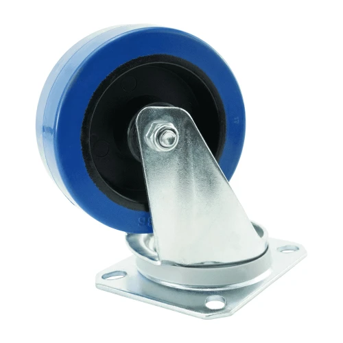 200mm Blue Elastic Top Plate Castor