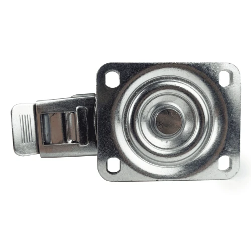 200mm Braked Green PU Industrial Top Plate Castor | Vital Parts