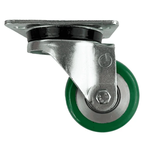 80mm Green PU Industrial Top Plate Castor