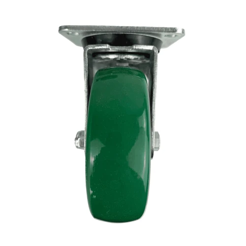 200mm Green PU Industrial Top Plate Castor | Vital Parts