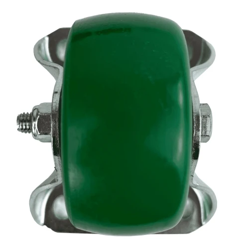 80mm Green PU Industrial Top Plate Fixed Castor | Vital Parts