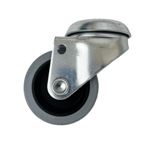 50mm Bolt Hole Grey TPE Twin Wheel Castor | Vital Parts