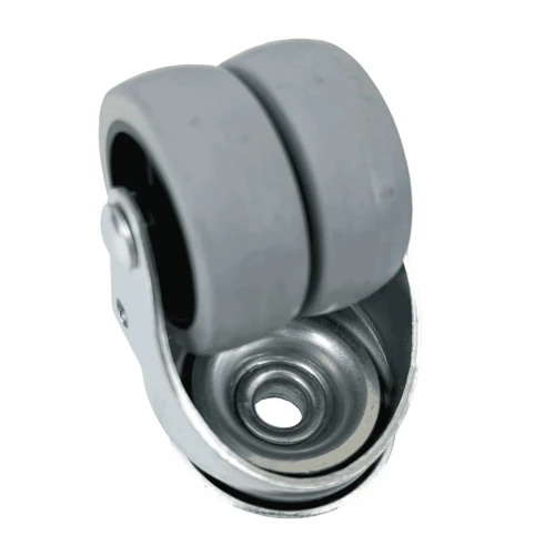 50mm Bolt Hole Grey TPE Twin Wheel Castor | Vital Parts