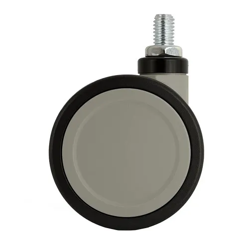 75mm Threaded Castor Wheel - M10 x 15mm Thread (For Hard Floor) | 75kg