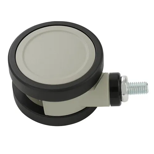 75mm Threaded Castor Wheel - M10 x 15mm Thread (For Hard Floor) | 75kg