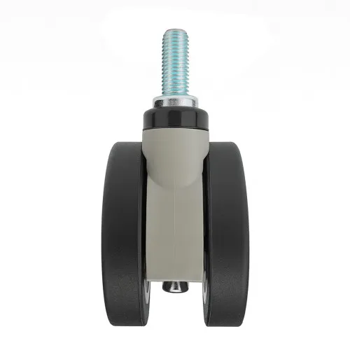 75mm Threaded Castor Wheel - M10 x 15mm Thread (For Hard Floor) | 75kg