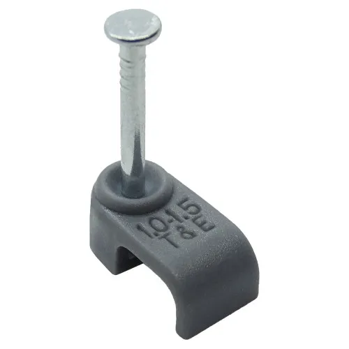 1.5mm Flat Cable Clips - Single - Grey | 100pk