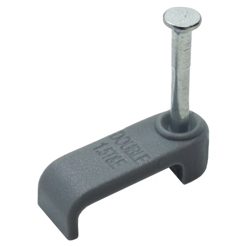 1.5mm Flat Cable Clips - Double (Pack of 100) | Twin & Earth Cable Clips | Vital Parts