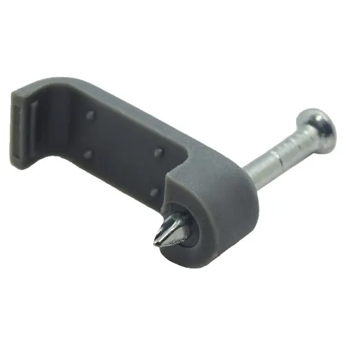 1.5mm Flat Cable Clips - Double - Grey | 100pk