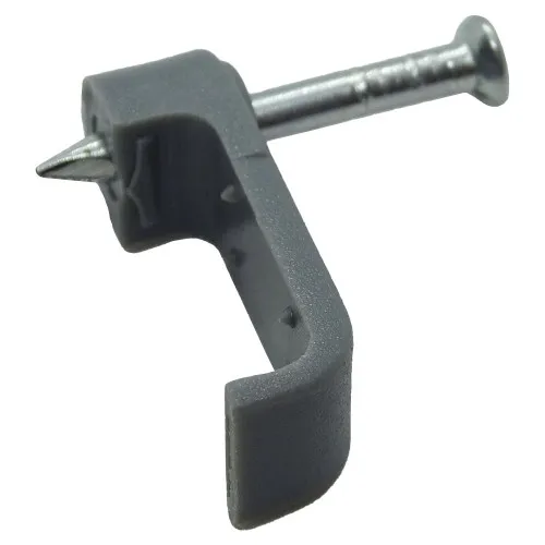 1.5mm Flat Cable Clips - Double - Grey | 100pk