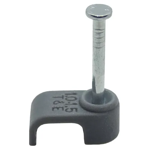 2.5mm Flat Cable Clips - Single - Grey | 100pk