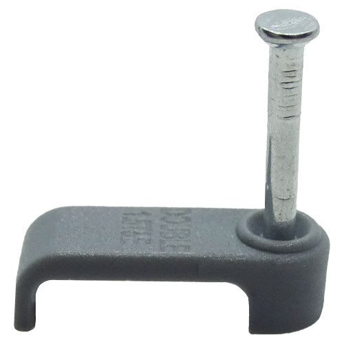 2.5mm Flat Cable Clips - Double - Grey | 100pk