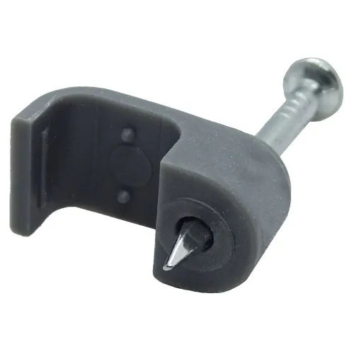 4mm Flat Cable Clips - Single - Grey | 100pk