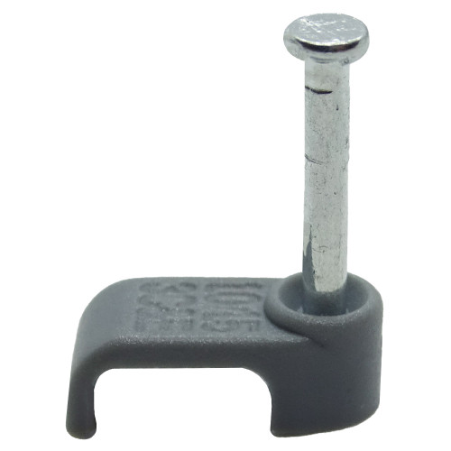 1mm Flat Cable Clips - Three Core - Grey | 100pk
