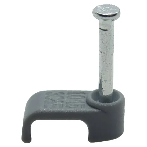 1mm Flat Cable Clips - Three Core - Grey | 100pk