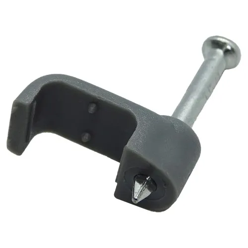 1mm Flat Cable Clips - Three Core - Grey | 100pk