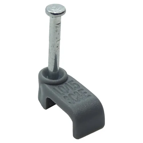 1mm Flat Cable Clips - Three Core - Grey | 100pk