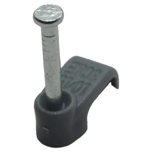 1mm Flat Cable Clips - Three Core - Grey | 100pk