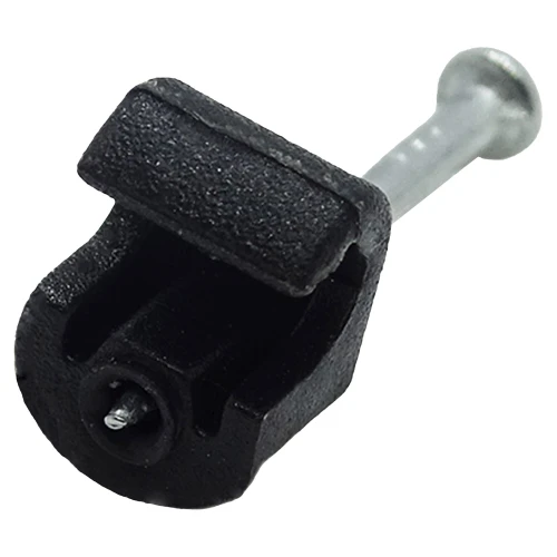 14 - 20mm Round Cable Clips - Black (Pack of 50) | Nail-In Cable Clips | Vital Parts