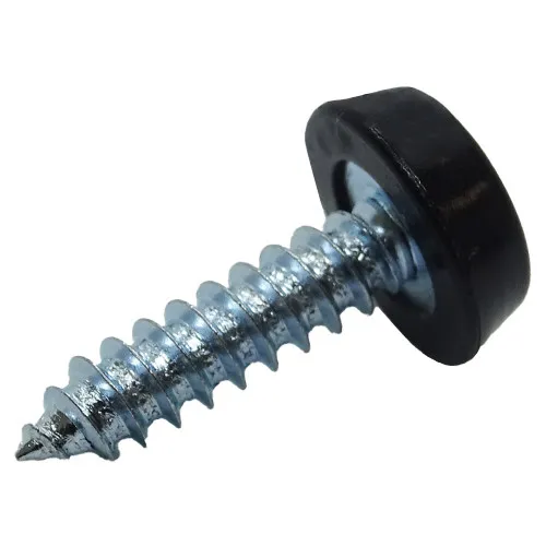 Black 25.4mm Number Plate Screw | BZP