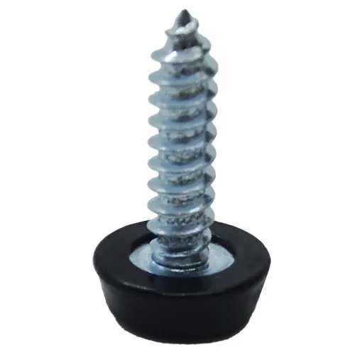 Black 25.4mm Number Plate Screw | BZP