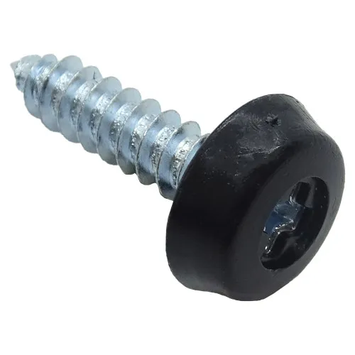 Black 25.4mm Number Plate Screw | BZP