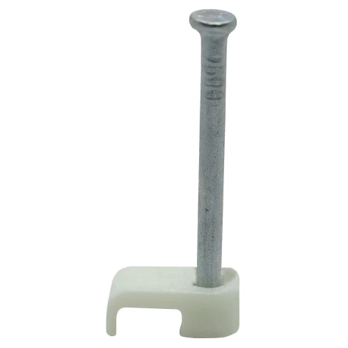4.5mm Bell Wire Cable Clips - White (Pack of 100) | Nail-In Cable Clips | Vital Parts