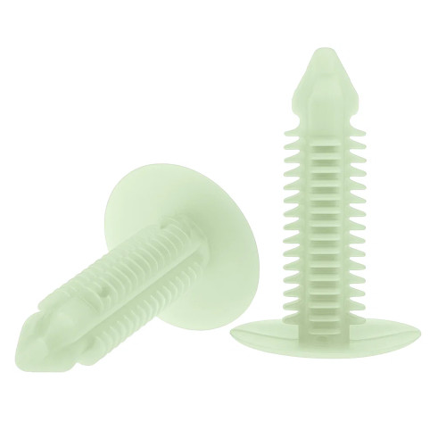 5.5mm x 19.7mm Fir Tree Clip (1.5mm-14.2mm Panel Thickness) Light Green | Nylon