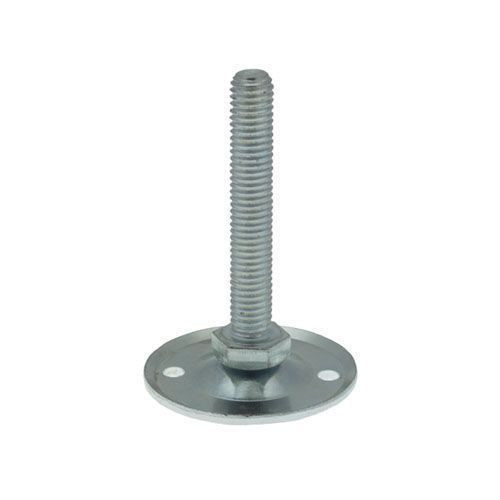 M10 x 120mm Metal Adjustable Foot - 40mm Bolt Down Base | 650kg Load