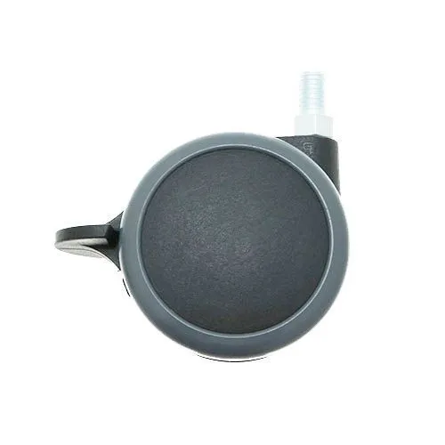 125mm Braked Conductive Threaded Castor Wheel - M12 x 20mm Thread (For Hard Floors) | 35kg