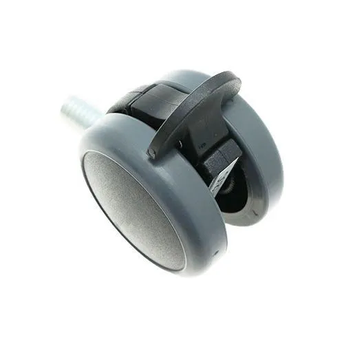 125mm Braked Conductive Threaded Castor Wheel - M12 x 20mm Thread (For Hard Floors) | 35kg