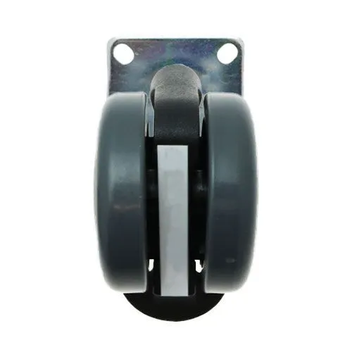 125mm Braked Conductive Plate Castor Wheel - 55mm x 55mm Plate (For Hard Floors) | 75kg