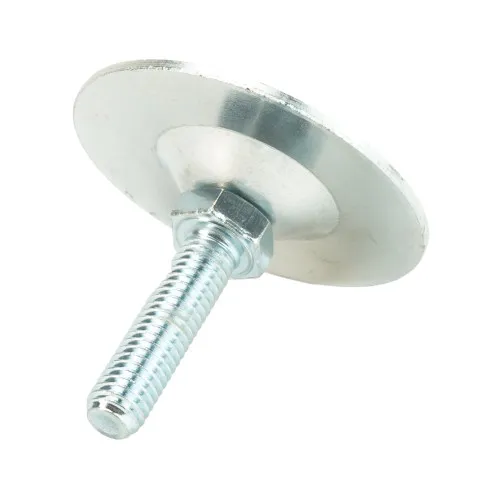 M8 x 30mm Metal Adjustable Foot - 50mm Bolt Down Base | 650kg Load