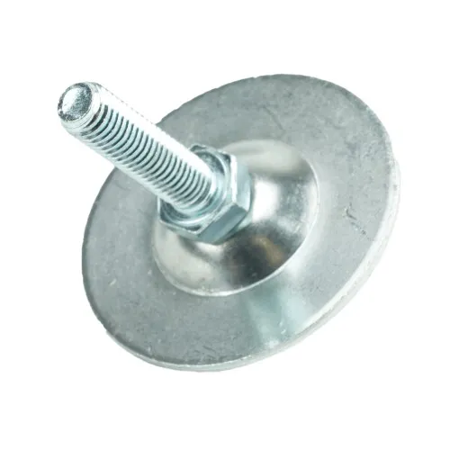 M8 x 30mm Metal Adjustable Foot - 50mm Bolt Down Base | 650kg Load