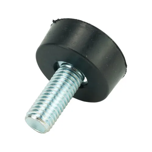 M12 x 25mm Tapered Rubber Foot - 40mm Base | Rubber & BZP Steel