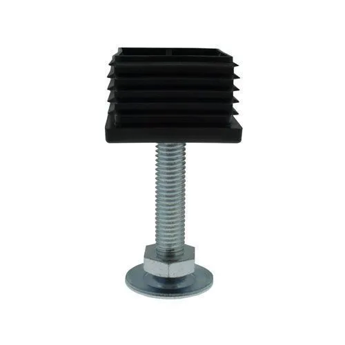 M8 x 70mm Metal Adjustable Foot - 50mm Base | 650kg Load