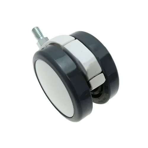75mm Threaded Castor Wheel - M12 x 20mm Thread (For Hard Floor) | 75kg