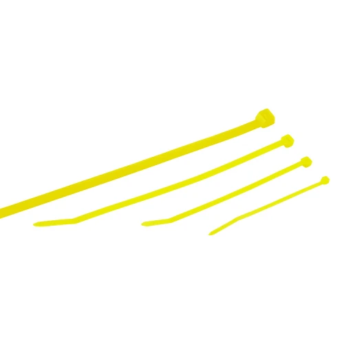Fluorescent Yellow Plastic Cable Ties for Cable Management