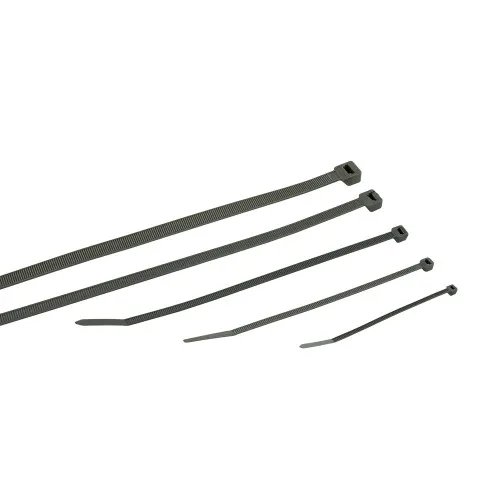 Silver Plastic Cable Tie, 7.6mm x 370mm (Pack of 100)