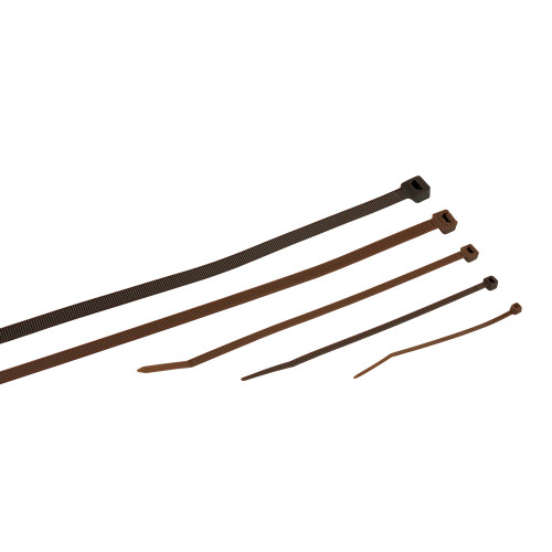 450mm Brown Cable Ties (128mm Max Bundle) - 1.9mm Thick x 9mm Wide | 100pk