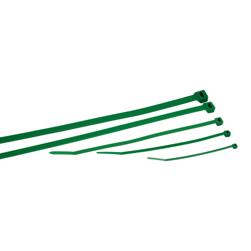 450mm Green Cable Ties (128mm Max Bundle) - 1.9mm Thick x 9mm Wide | 100pk