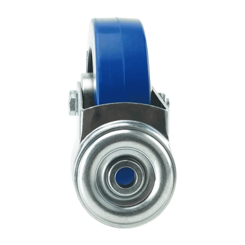 100mm Bolt Hole Blue Elastic Castors | Heavy duty wheels