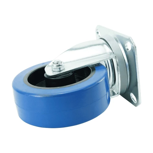 80mm Blue Elastic Top Plate Castor  | Vital Parts
