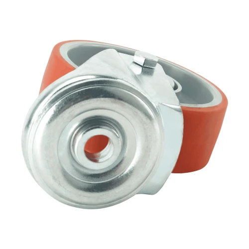 125mm Red Polyurethane Bolt Hole Castor 