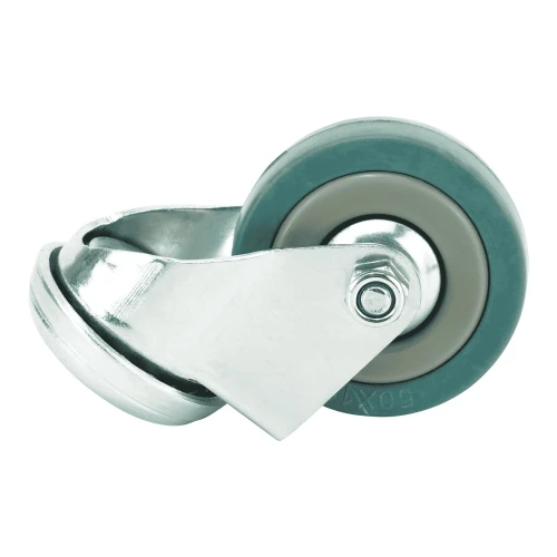 100mm Bolt Hole Green Rubber Castors