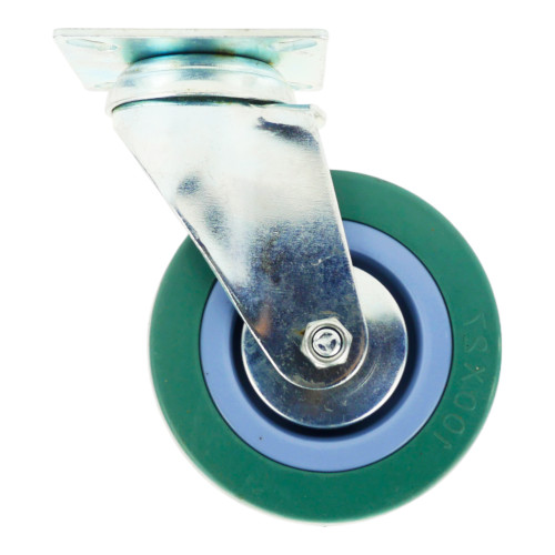 50mm Green Rubber Top Plate Castor  | Vital Parts