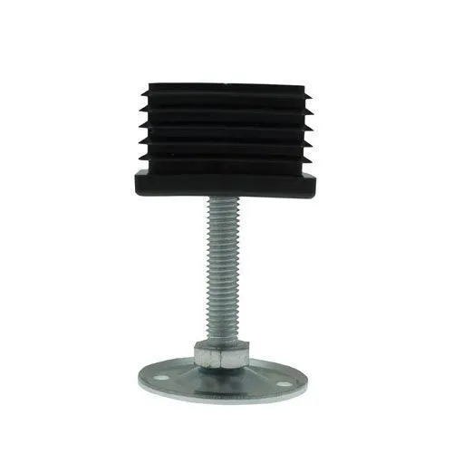 M8 x 70mm Metal Adjustable Foot - 50mm Bolt Down Base | 650kg Load